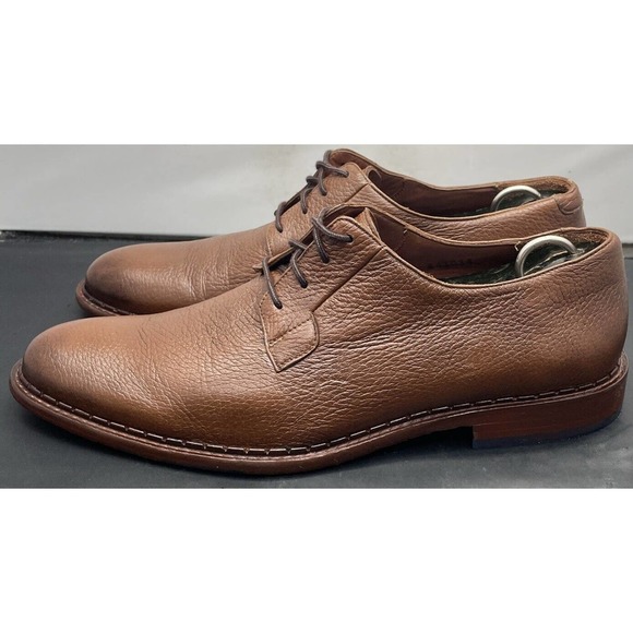 FRANCO CUADRA Chestnut Brown Derby Shoes Genuine Deer Leather Fast Ship Mens 9 - Picture 7 of 12